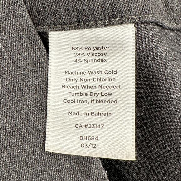 Talbots Heritage Gray Flat‎ Front Straight Leg Stretch Dress Pants Petite 10 - Picture 4 of 7